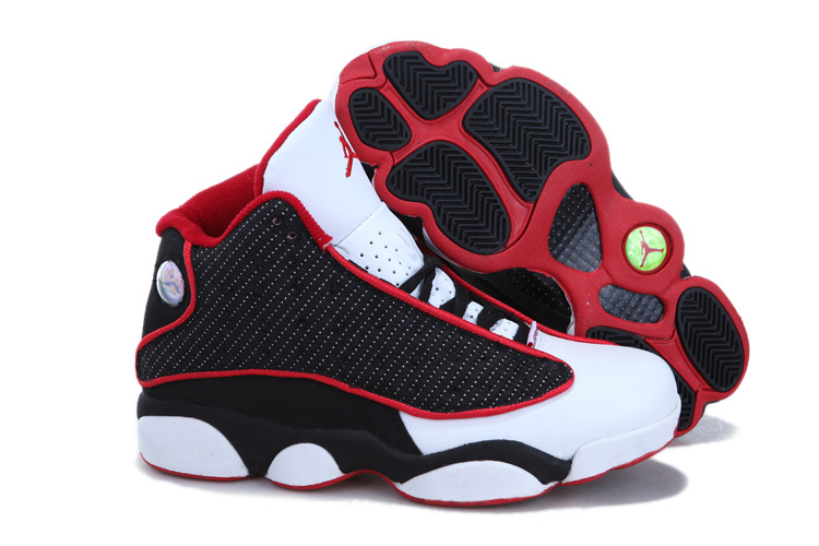 2013 Air Jordan 13 White Black Red For Women