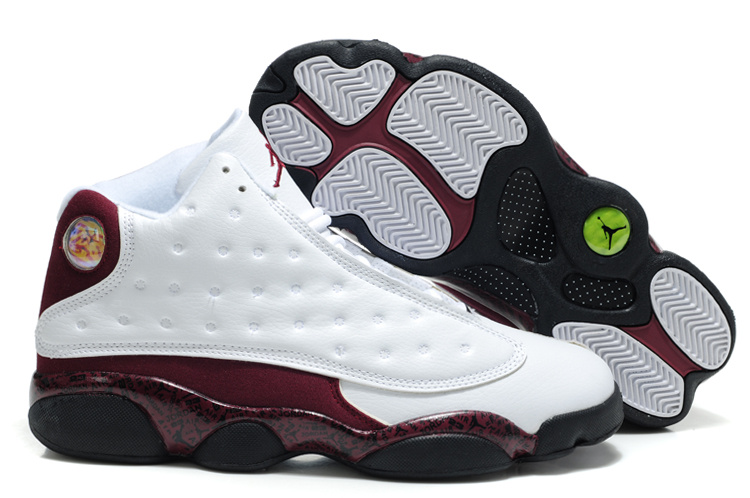 Latest Air Jordan 13 White Wine Black - Click Image to Close