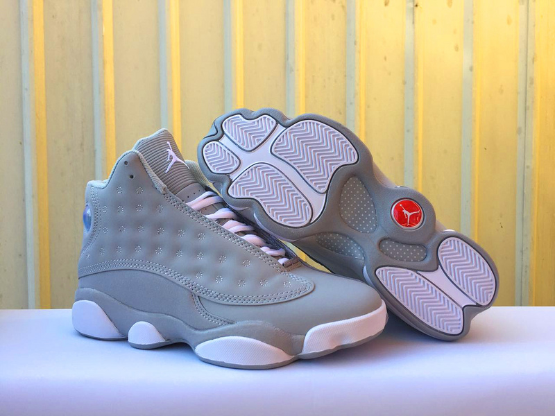 jordan 13 grey and white