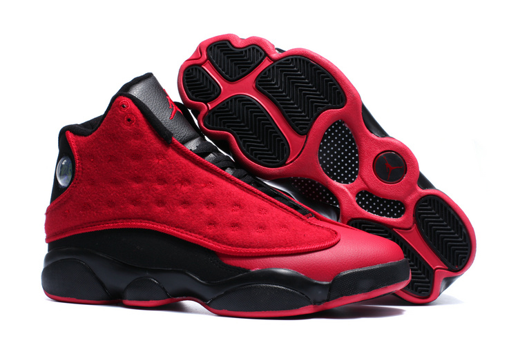 New Air Jordan 13 Wool Red Black Shoes