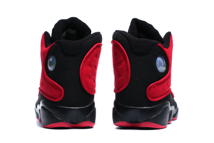 New Air Jordan 13 Wool Red Black Shoes - Click Image to Close