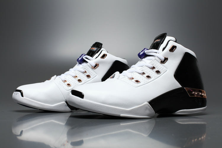 New Air Jordan 17+ White Black Red Shoes - Click Image to Close