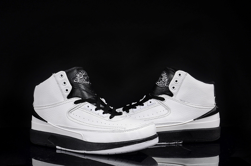 New Air Jordan 2 Retro White Black Shoes - Click Image to Close