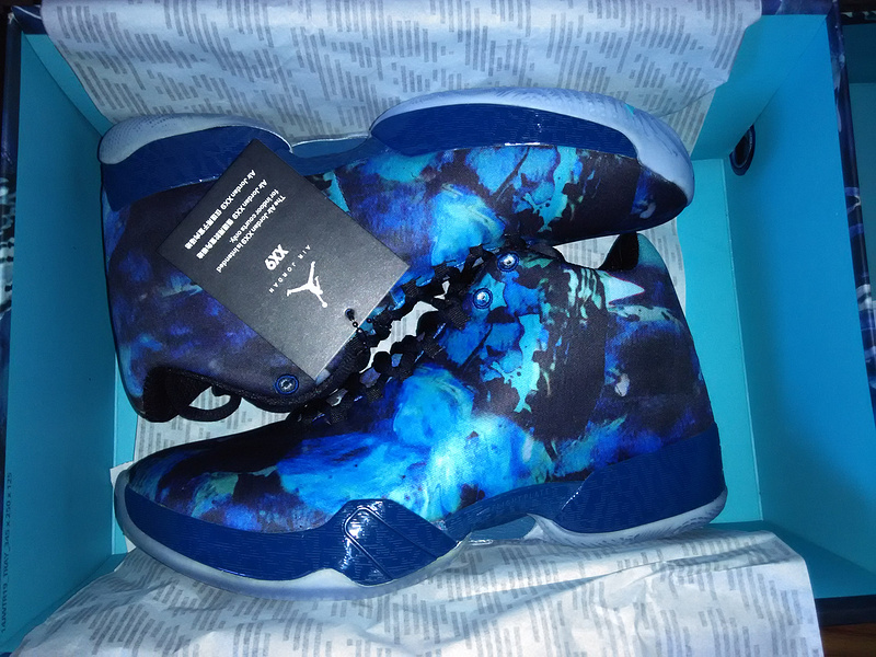 New Air Jordan 29 Blue Black Paiting Shoes