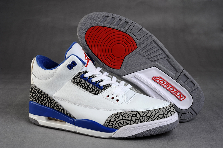 Air Jordan Retro 3 White Grey - Click Image to Close