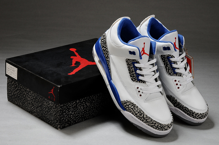 Air Jordan Retro 3 White Grey