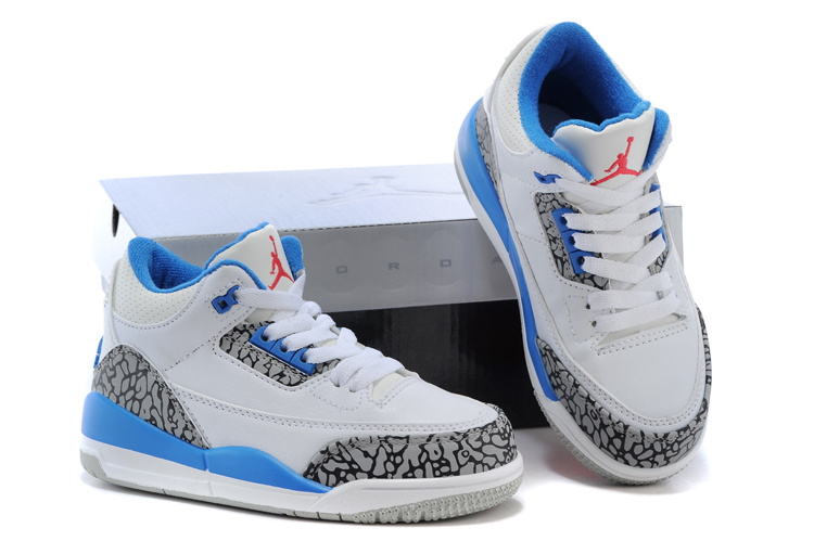 Air Jordan Retro 3 White Grey