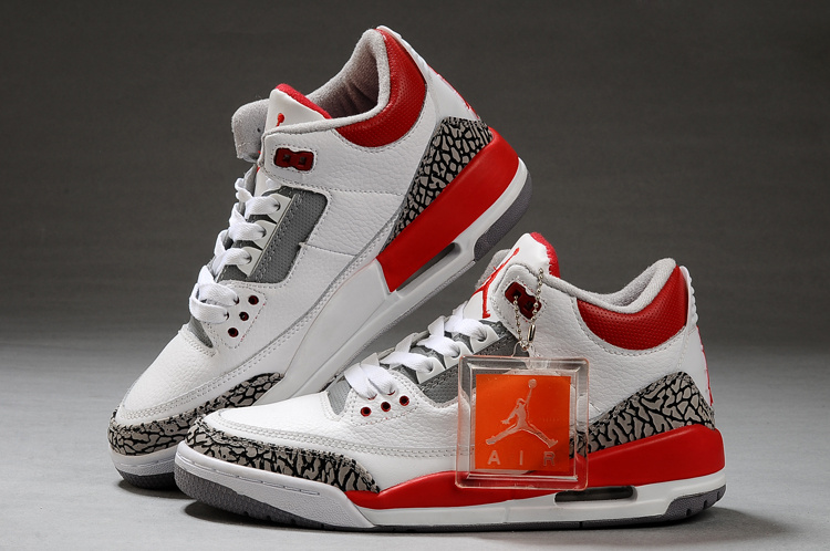 Air Jordan Retro 3 White Grey - Click Image to Close