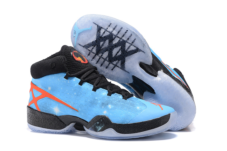 New Air Jordan 30 Westbrook Blue Black Orange Shoes - Click Image to Close