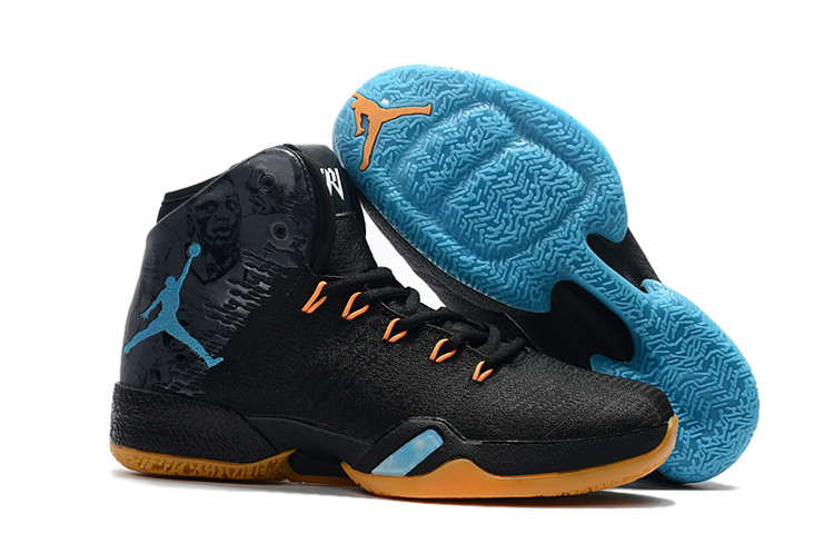 New Air Jordan 30.5 MVP Black Yellow Blue Shoes