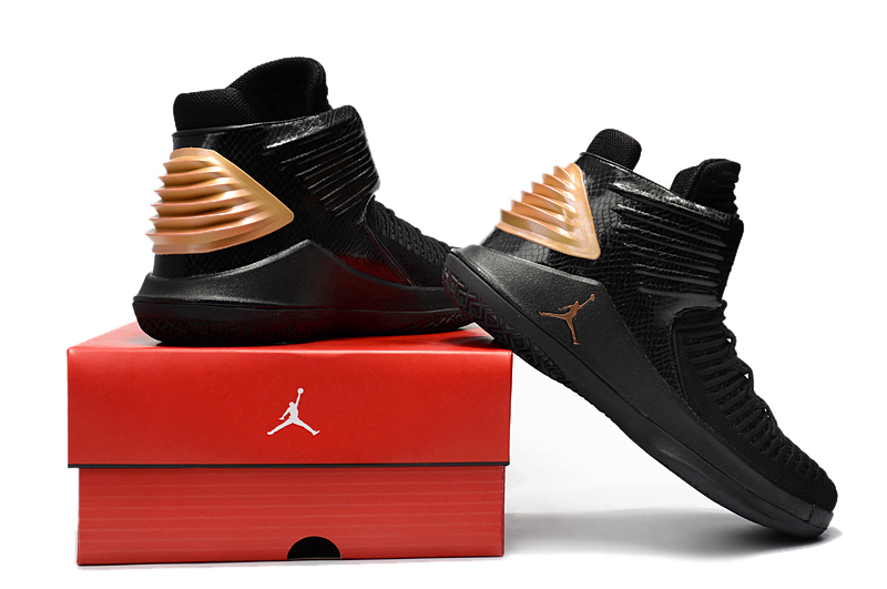 New Air Jordan 32 Black Gold Shoes