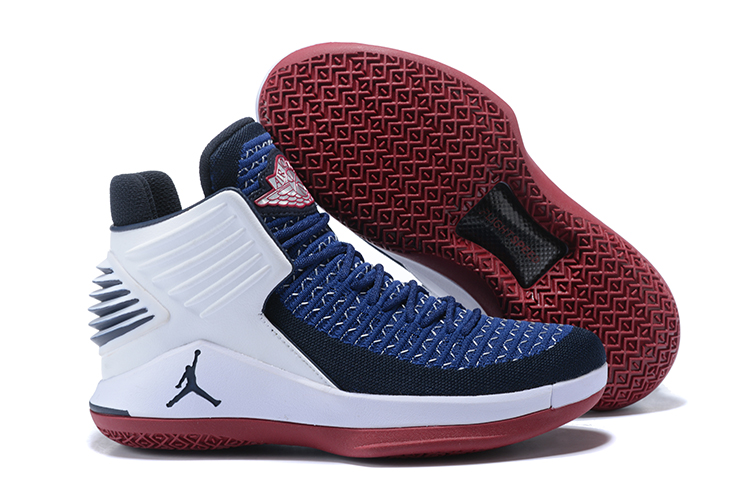 New Air Jordan 32 High Blue White Red