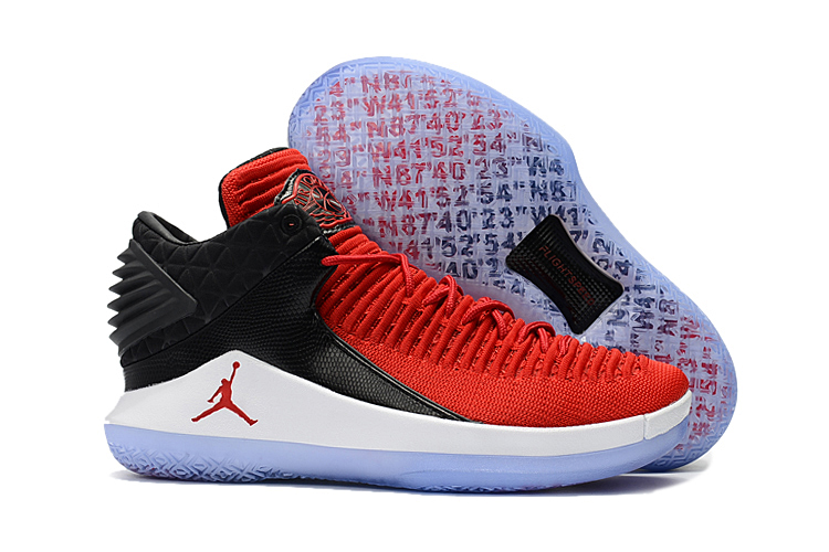 New Air Jordan 32 Low Red Black White Shoes - Click Image to Close