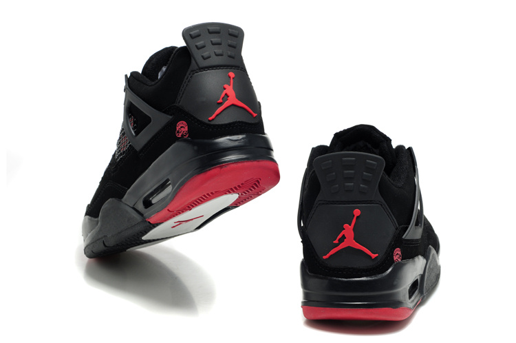 black and red air jordan 4