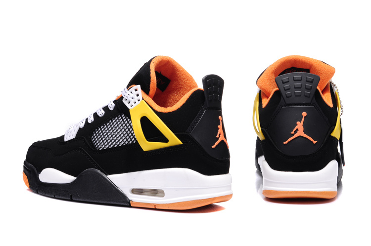 jordan 4 black and orange