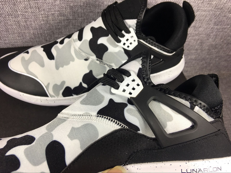 New Air Jordan 4 Camouflage Black Running Shoes - Click Image to Close