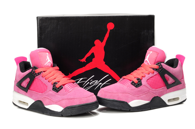 2013 Air Jordan 4 Pink White For Women