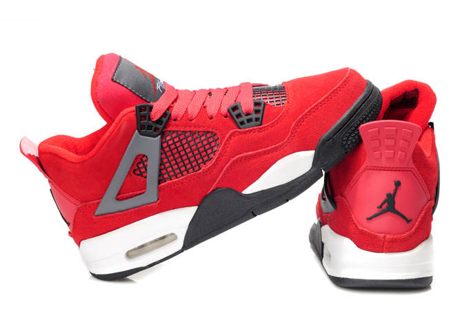 2013 Air Jordan 4 Red White For Women - Click Image to Close