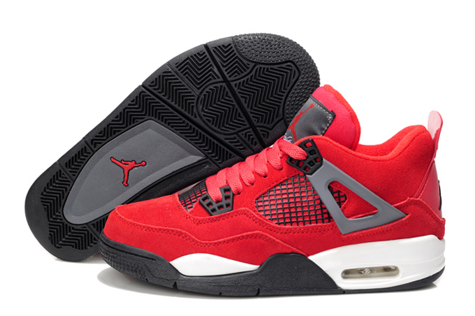 2013 Air Jordan 4 Red White For Women - Click Image to Close