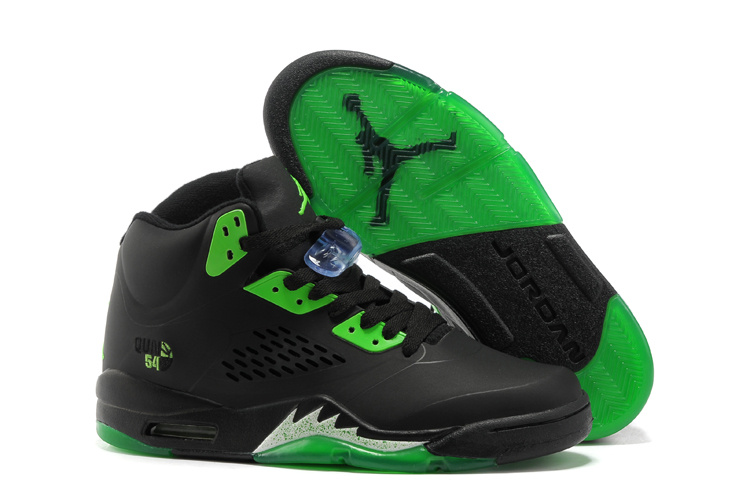 jordan retro 5 black and green