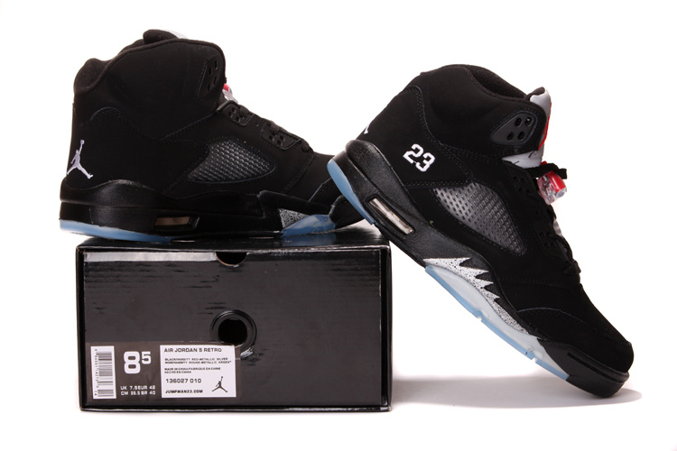 2013 Air Jordan 5 Black White Shoes - Click Image to Close