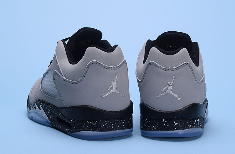 New Air Jordan 5 Low Wolf Grey Black Shoes - Click Image to Close