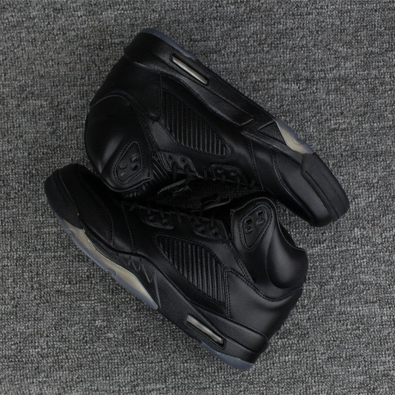 New Air Jordan 5 Peak All Black Shoes