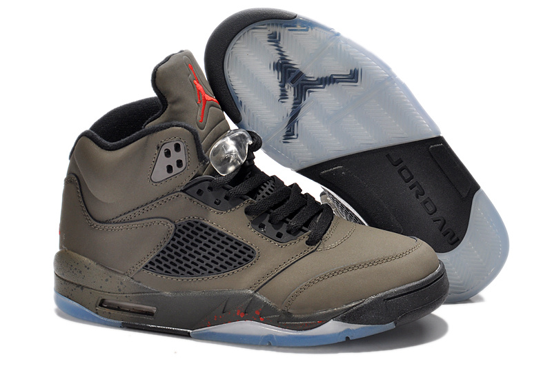 New Air Jordan 5 Retro Army Black Shoes - Click Image to Close