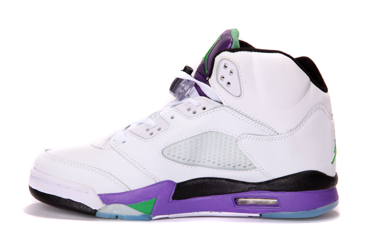 2013 Air Jordan 5 White Purple Shoes