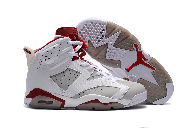 red and white jordans 6