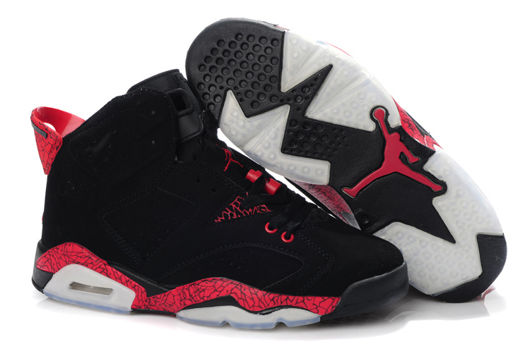 Latest Air Jordan 6 Black Grey Red