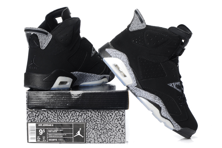 Latest Air Jordan 6 Black Grey