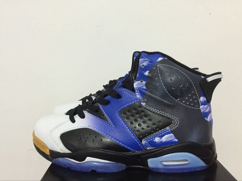 New Air Jordan 6 Dream City Black Blue Shoes - Click Image to Close