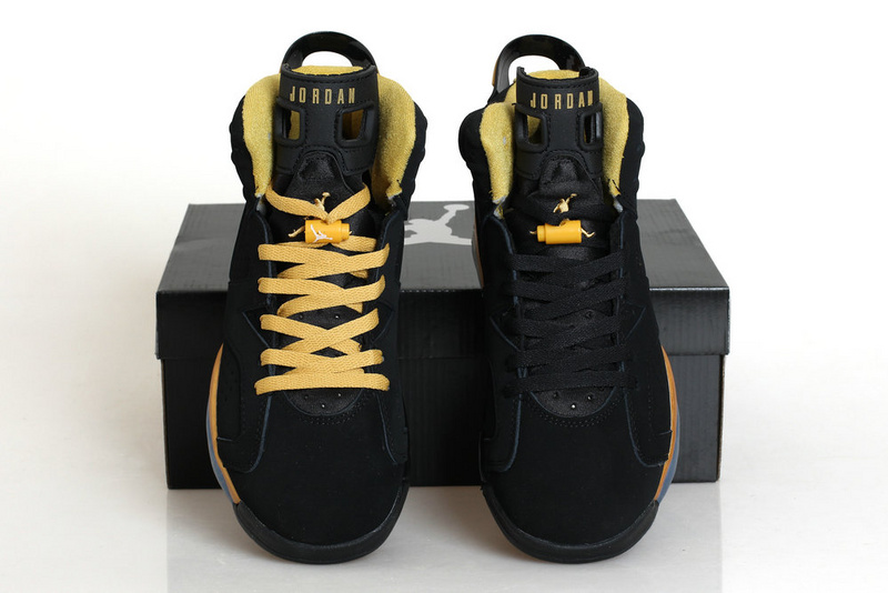 New Air Jordan 6 Retro Black Gold Shoes