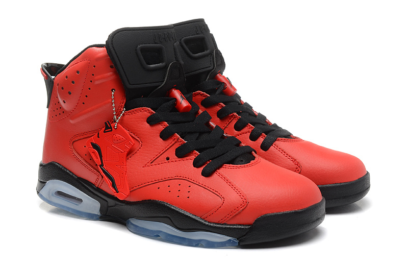 New Air Jordan 6 Retro Red Black Shoes