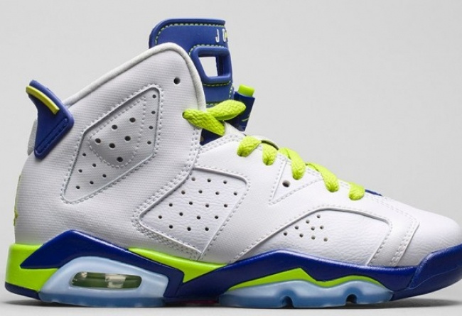 New Air Jordan 6 Retro White Blue Green For Women