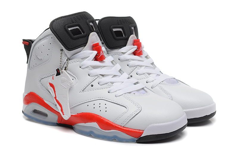 New Air Jordan 6 Retro White Red Shoes - Click Image to Close