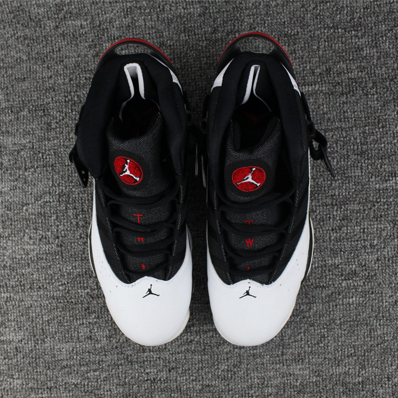New Air Jordan 6 Rings White Black Red Shoes