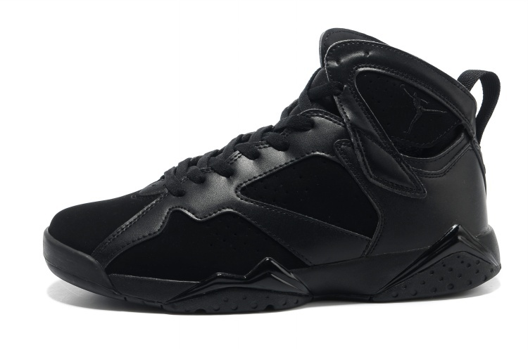 New Air Jordan 7 All Black Shoes - Click Image to Close