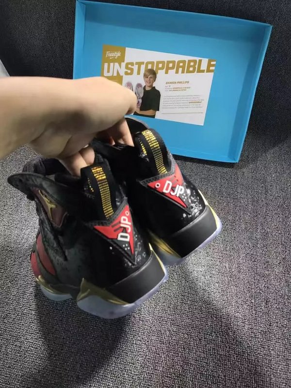 New Air Jordan 7 Retro Charity Red Black Shoes