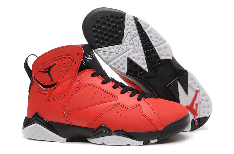 red and black jordan 7s