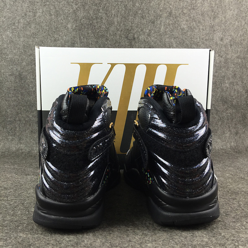 New Air Jordan 8 Black Gold Shoes