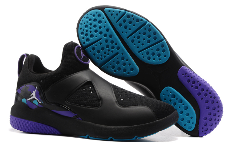 New Air Jordan 8 Black Purple Training Shoes - Click Image to Close