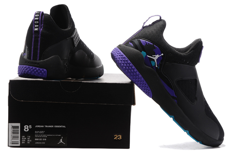 New Air Jordan 8 Black Purple Training Shoes - Click Image to Close