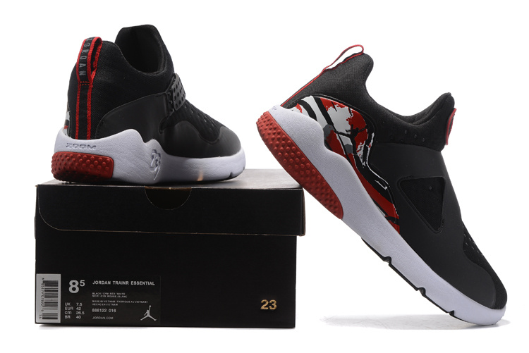 New Air Jordan 8 Black Red White Training Shoes