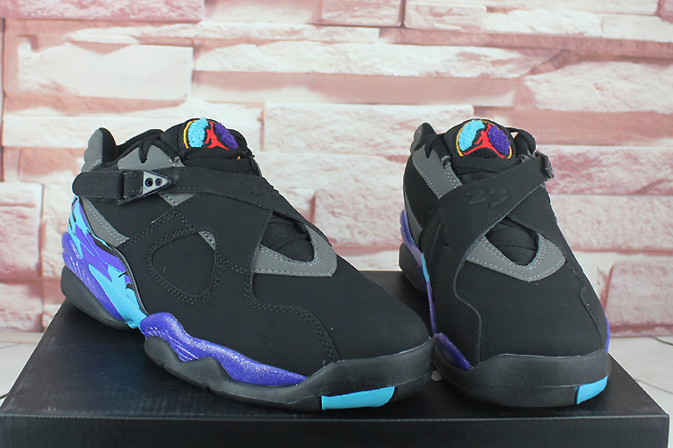 New Air Jordan 8 Low Black Purple Shoes