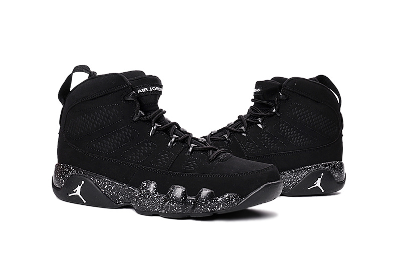 New Air Jordan 9 Retro All Black Shoes - Click Image to Close