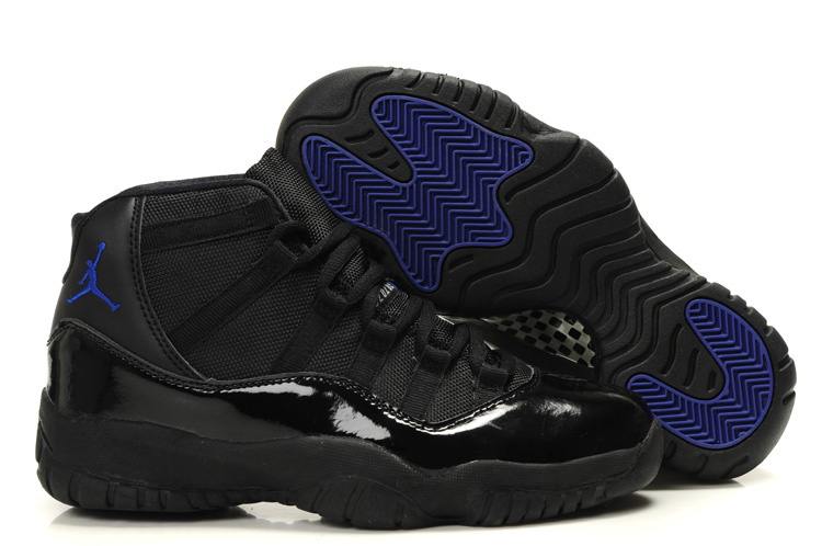 Jordan 11 Retro Black Blue - Click Image to Close