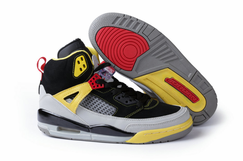 New Air Jordan Spizike Black Grey Yellow Shoes