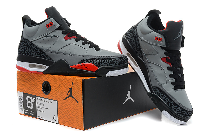 New Arrival Air Jordan Spizike Grey Black Red Shoes